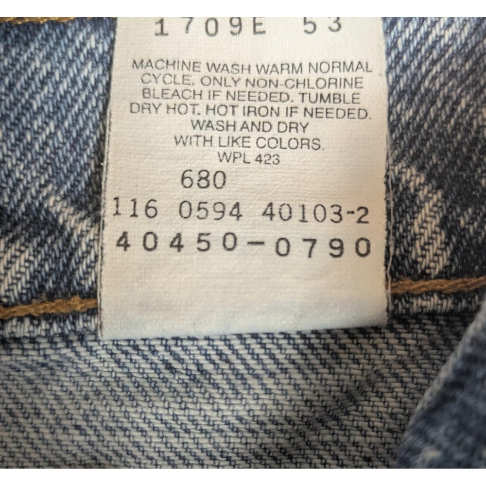 Vintage 90s Levis 550 Orange Tab Boys Jeans Size 9 Light Wash Relaxed Denim - Picture 5 of 7